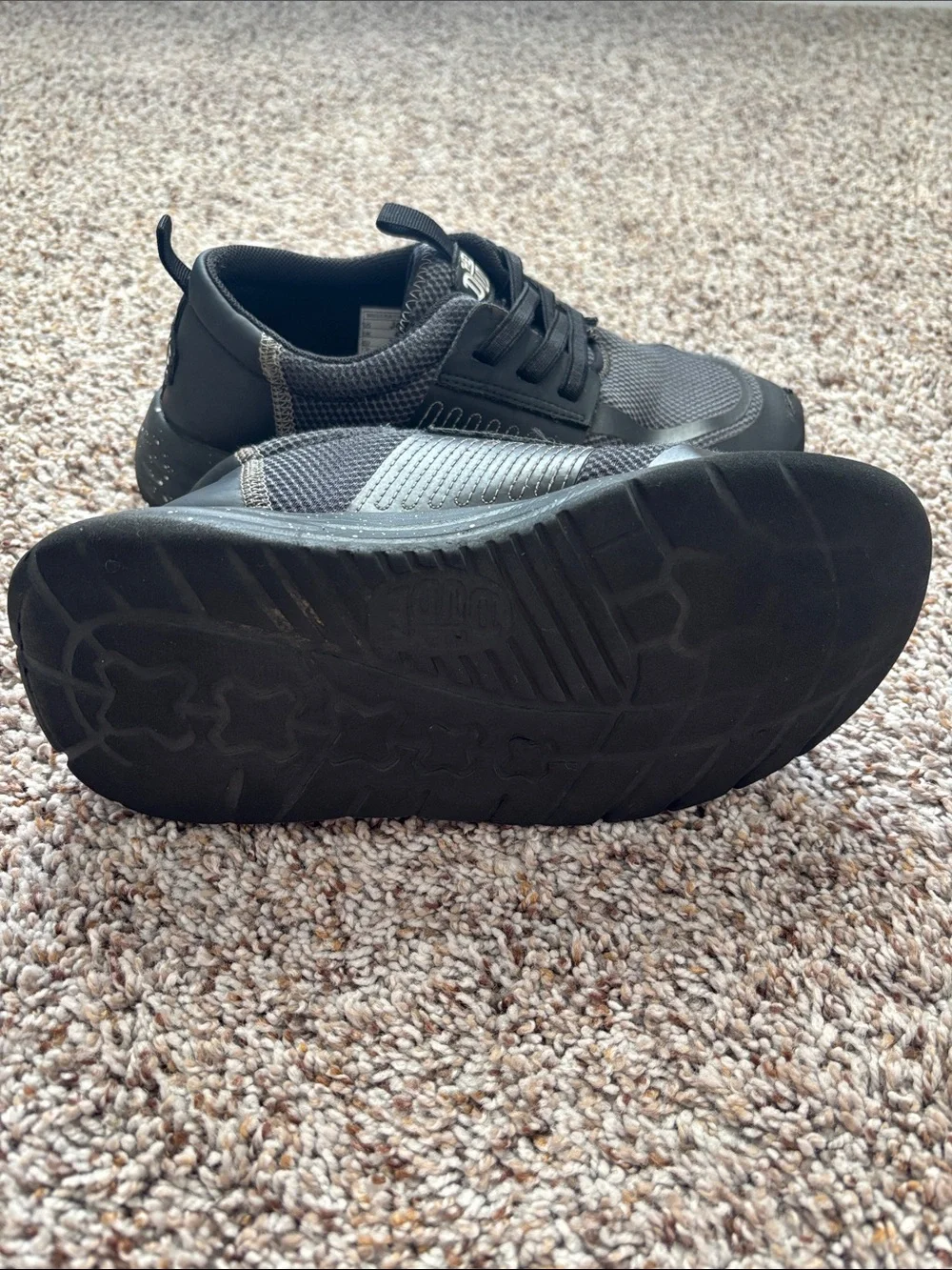 Hey Dude Black and Gray Kids Sneakers